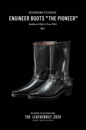 【BILTBUCK】-New release-<br>Lot.854 Engineer Boots ”The Pioneer” <br>Degermann Steerhide