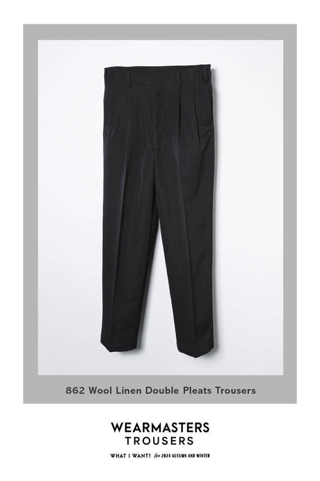 【WEARMASTERS】-New release-<br>Lot.862 Wool Linen Double Pleats Trousers