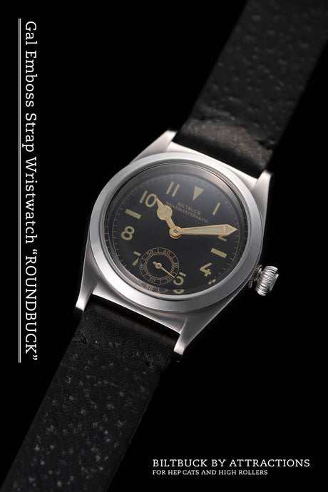 -New release-<br>BILTBUCK<br>Lot.985 Gal Emboss Strap Wristwatch ”ROUNDBUCK”