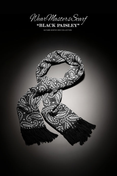 【WEARMASTERS SCARF】-New Release-<br>WS020 "Black Paisley"