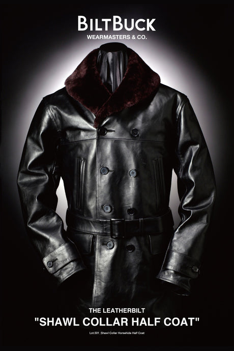 【BILTBUCK】-Restock- Lot.501 Shawl Collar Horsehide Imperial Half Coat