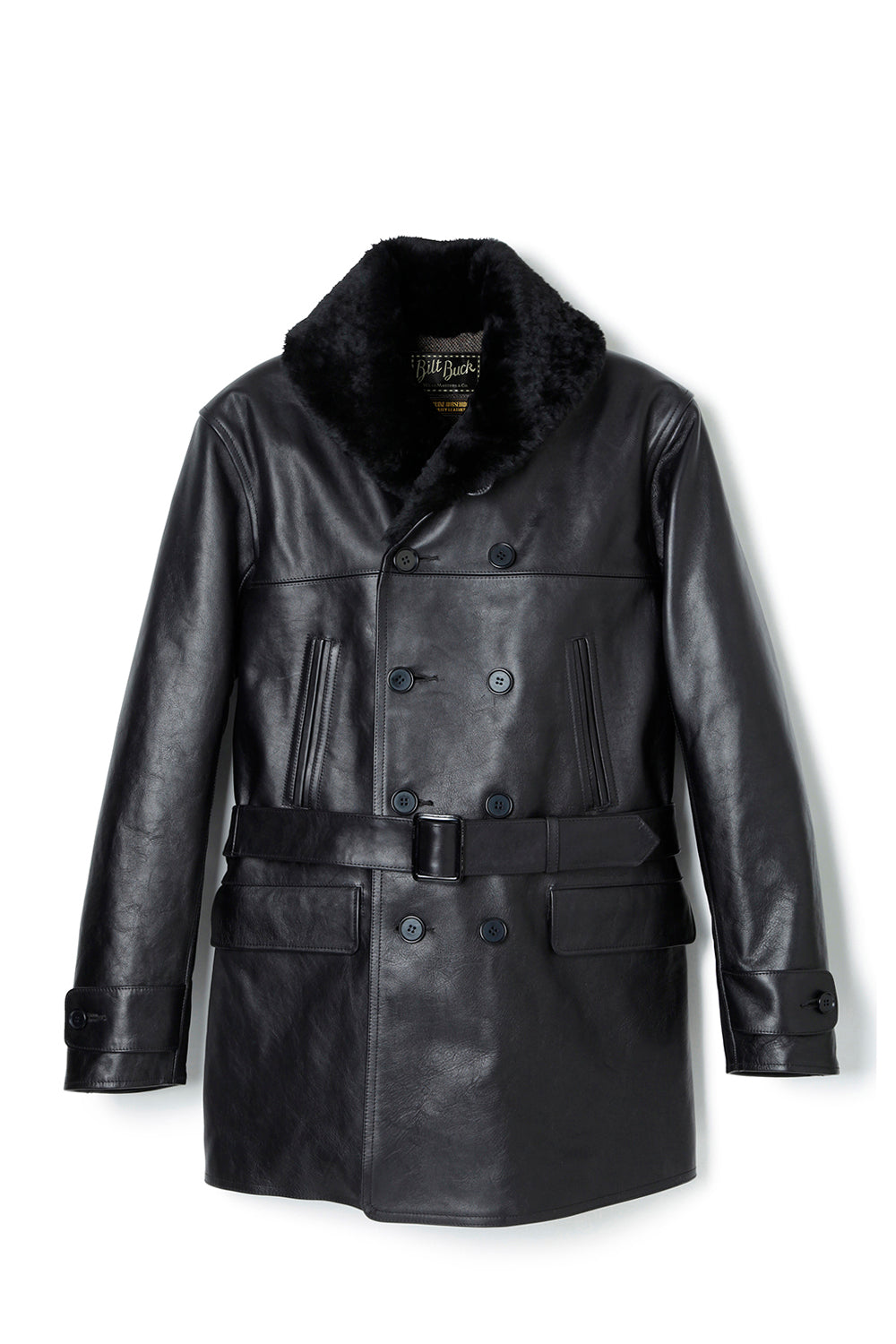 Lot.501 Shawl Collar Horsehide Imperial Half Coat -Black-
