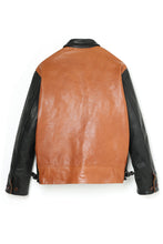 画像をギャラリービューアに読み込む, Lot.762 Horsehide A-1 Zip Jacket -Black × Brown-
