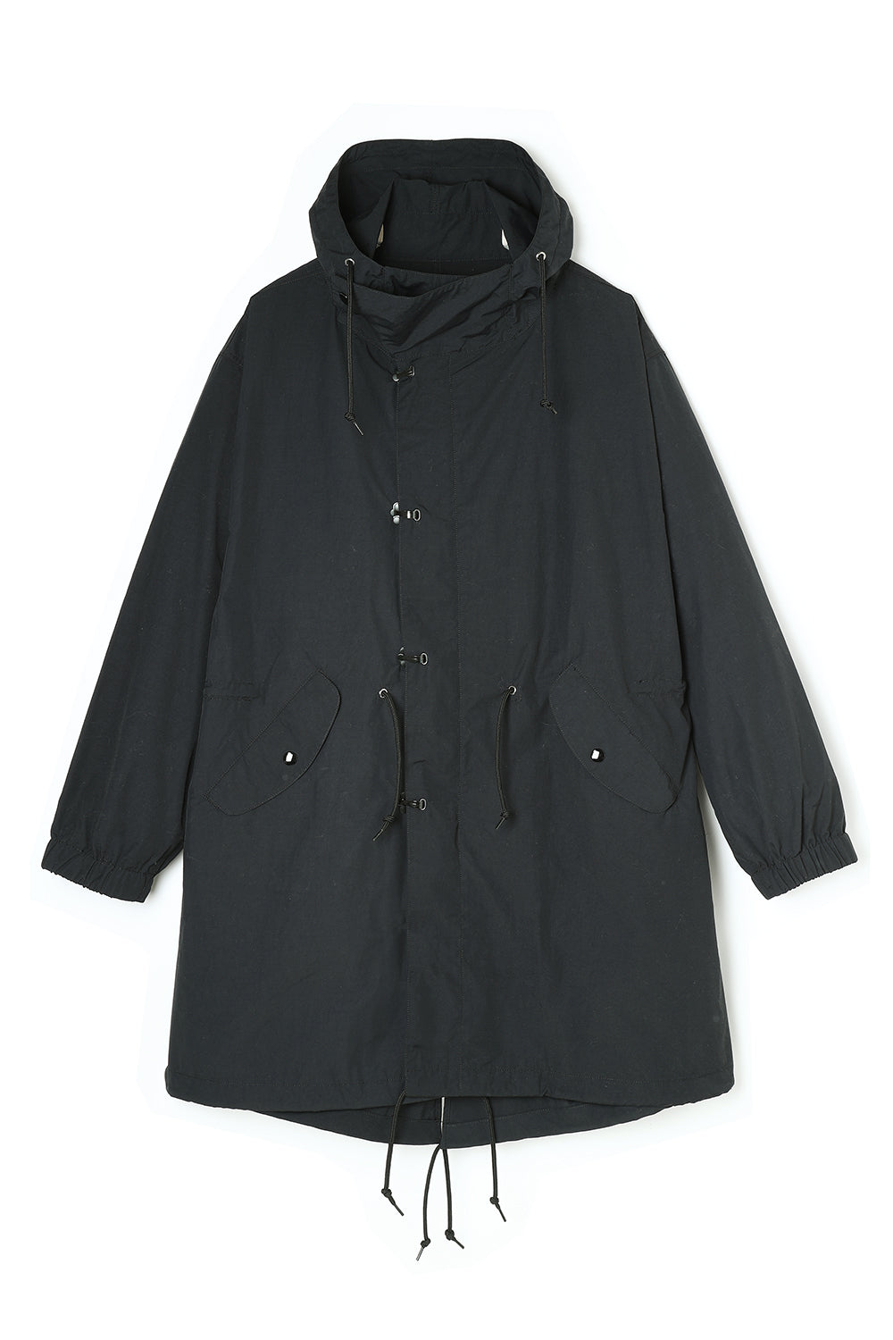 Lot.794 Nylon Hoodie Coat -Black- – ATTRACTIONS