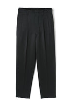 画像をギャラリービューアに読み込む, Lot.818 Heavy Rayon Gabardine Double Pleats Trousers -Black-
