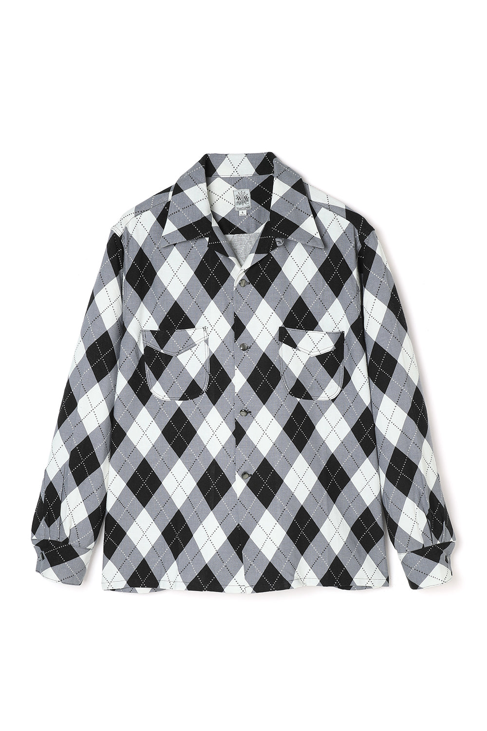 Lot.820 Argyle L/S Shirt -BlackxWhite-