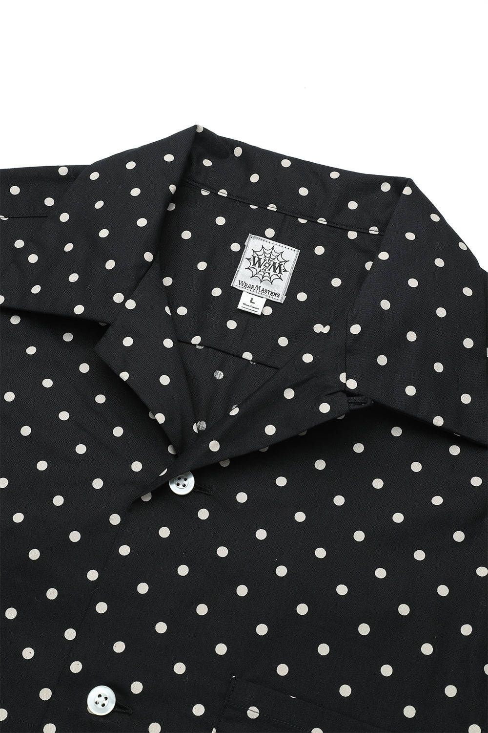 Lot.834 Dot Cotton Shirt -Black- – ATTRACTIONS