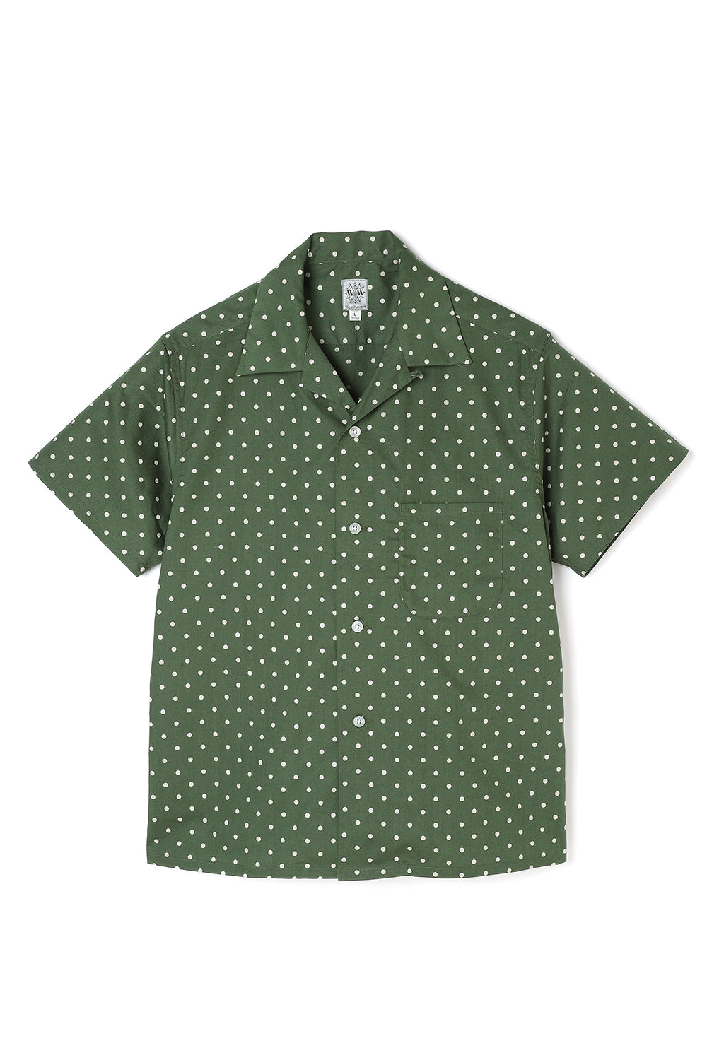 Lot.834 Dot Cotton Shirt -Green-