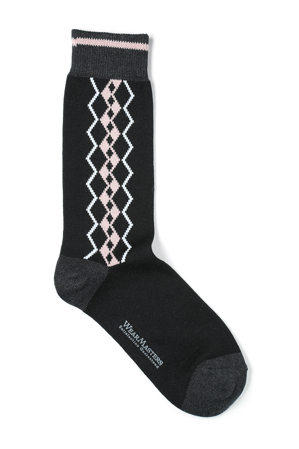 Lot.850 Jagged Lined Socks -Black-
