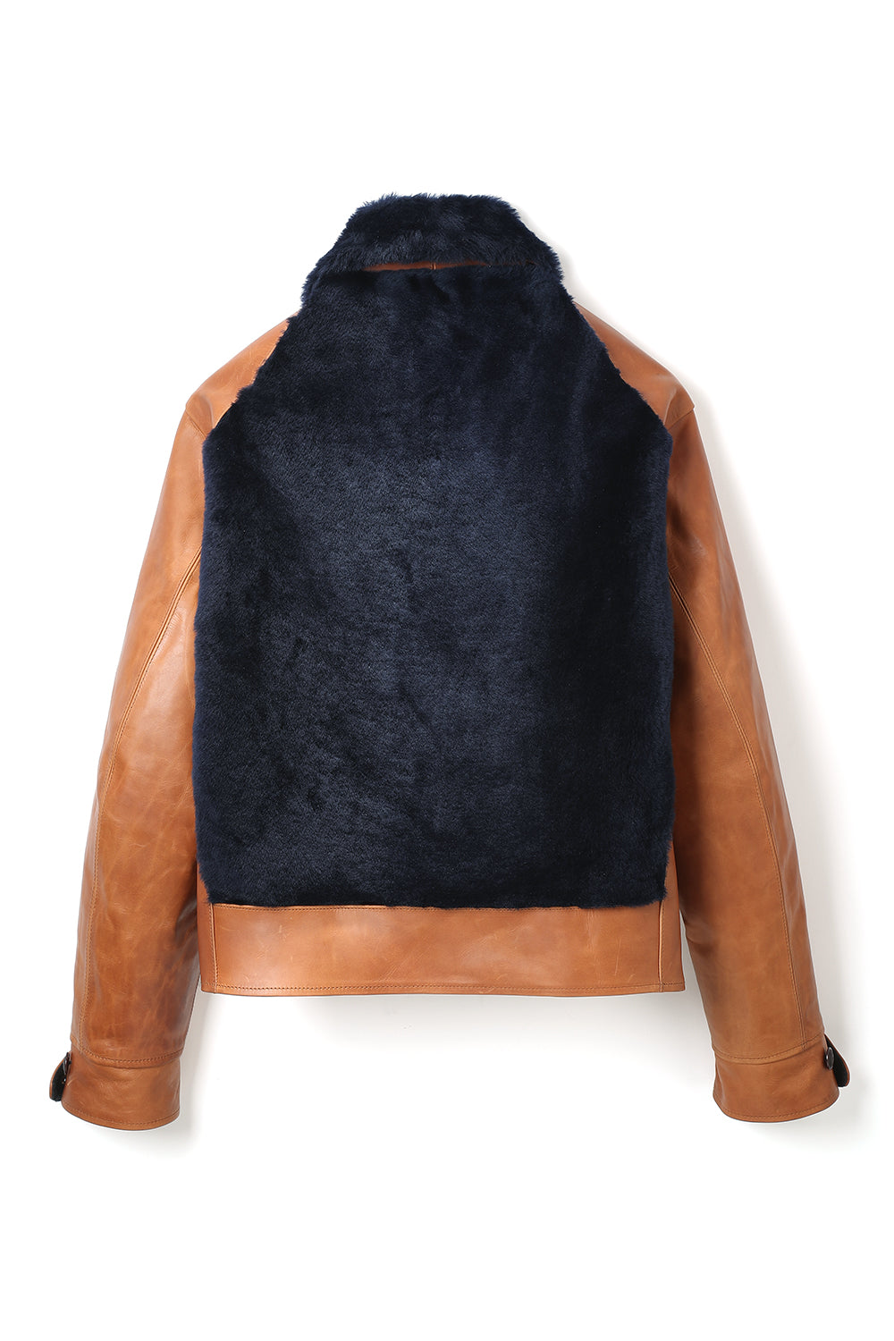 Lot.851 Guidi Calfskin Grizzly Jacket -Brown × Navy- – ATTRACTIONS