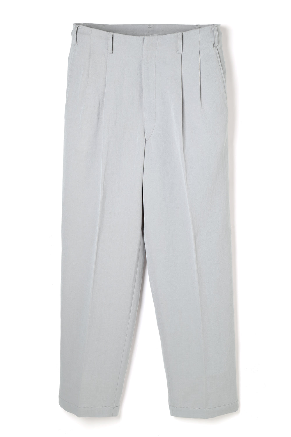 Lot.862 Wool Linen Double Pleats Trousers -Ice Gray-