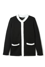 画像をギャラリービューアに読み込む, Lot.865 Combination Knit Cardigan -Black × White-
