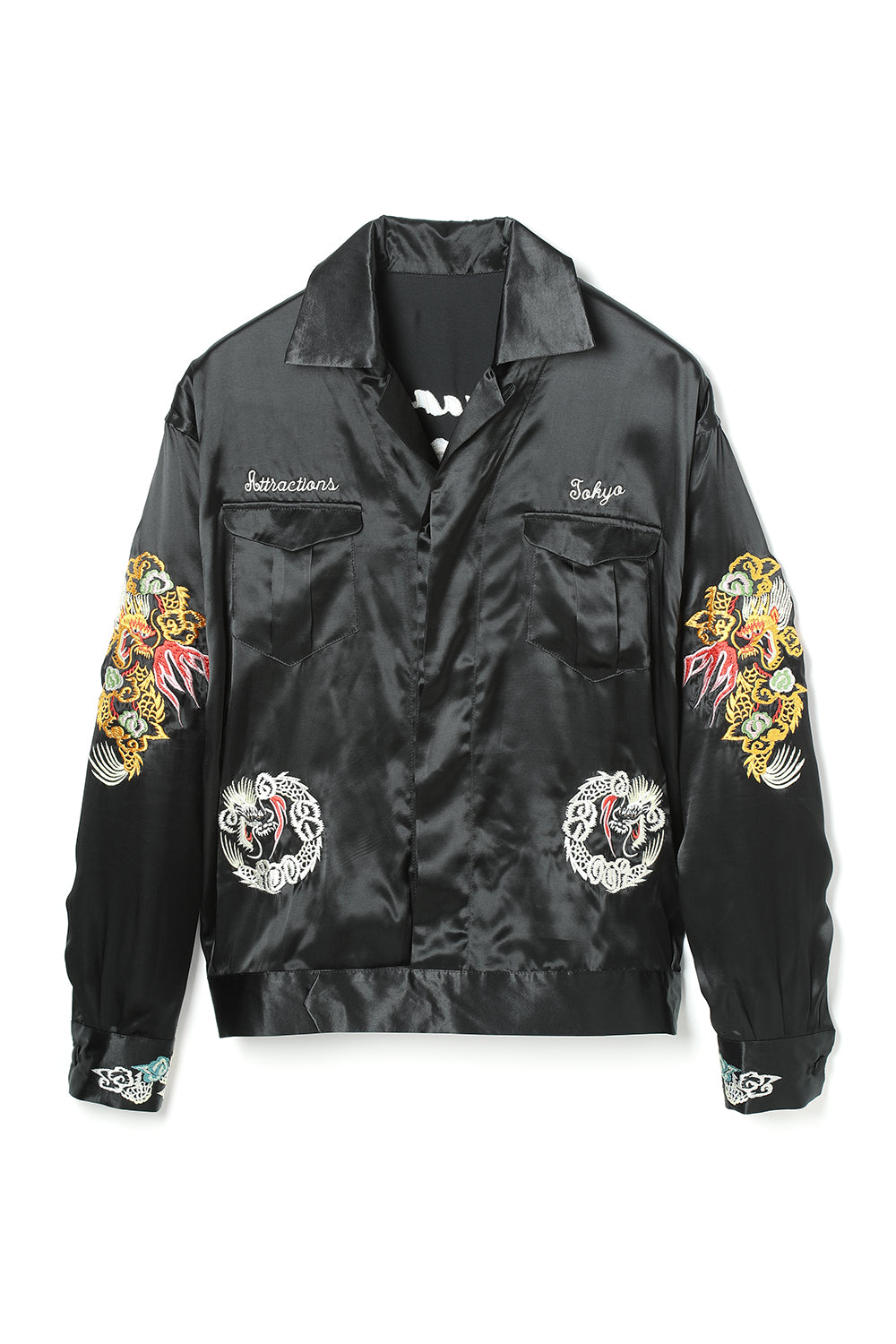 Lot.873 Souvenir Rayon Jacket -Black- – ATTRACTIONS