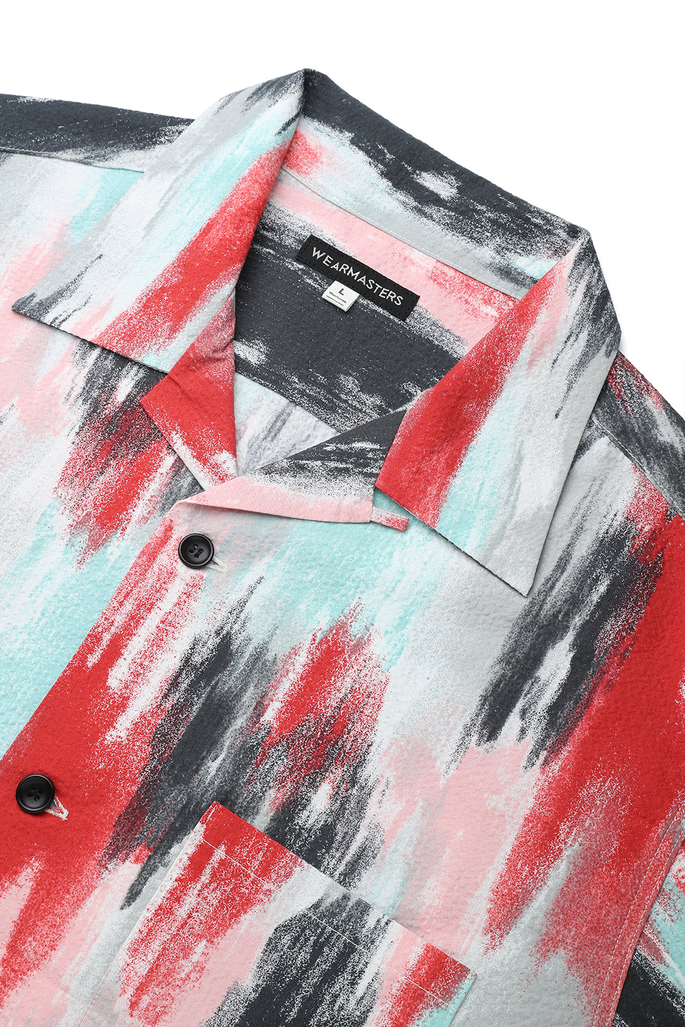 染ページ Lot.879 Multi Paint Seersucker Shirt L/S -Red×Sax- – ATTRACTIONS