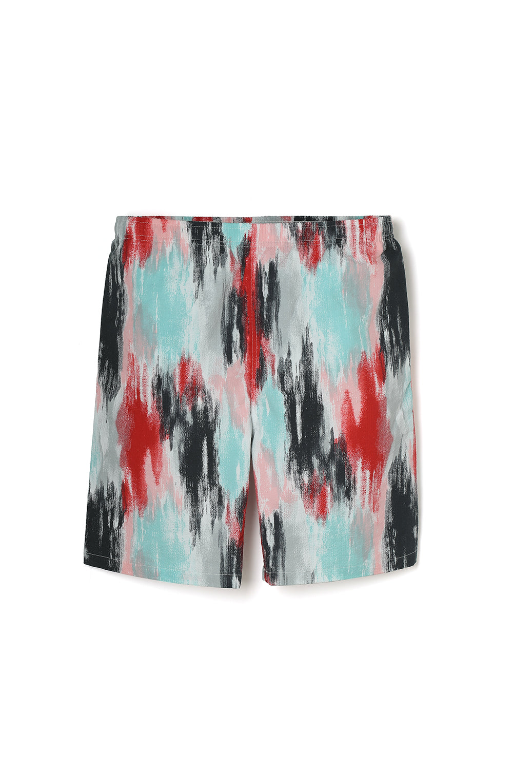 Lot.881 Multi Paint Seersucker Shorts -Red×Sax-