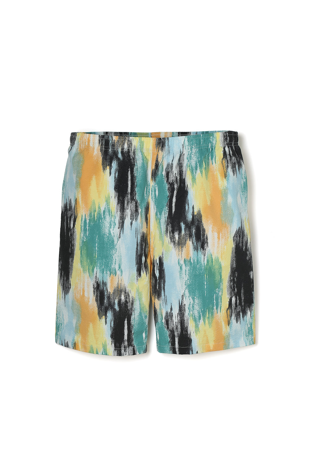Lot.881 Multi Paint Seersucker Shorts -Yellow×Green-