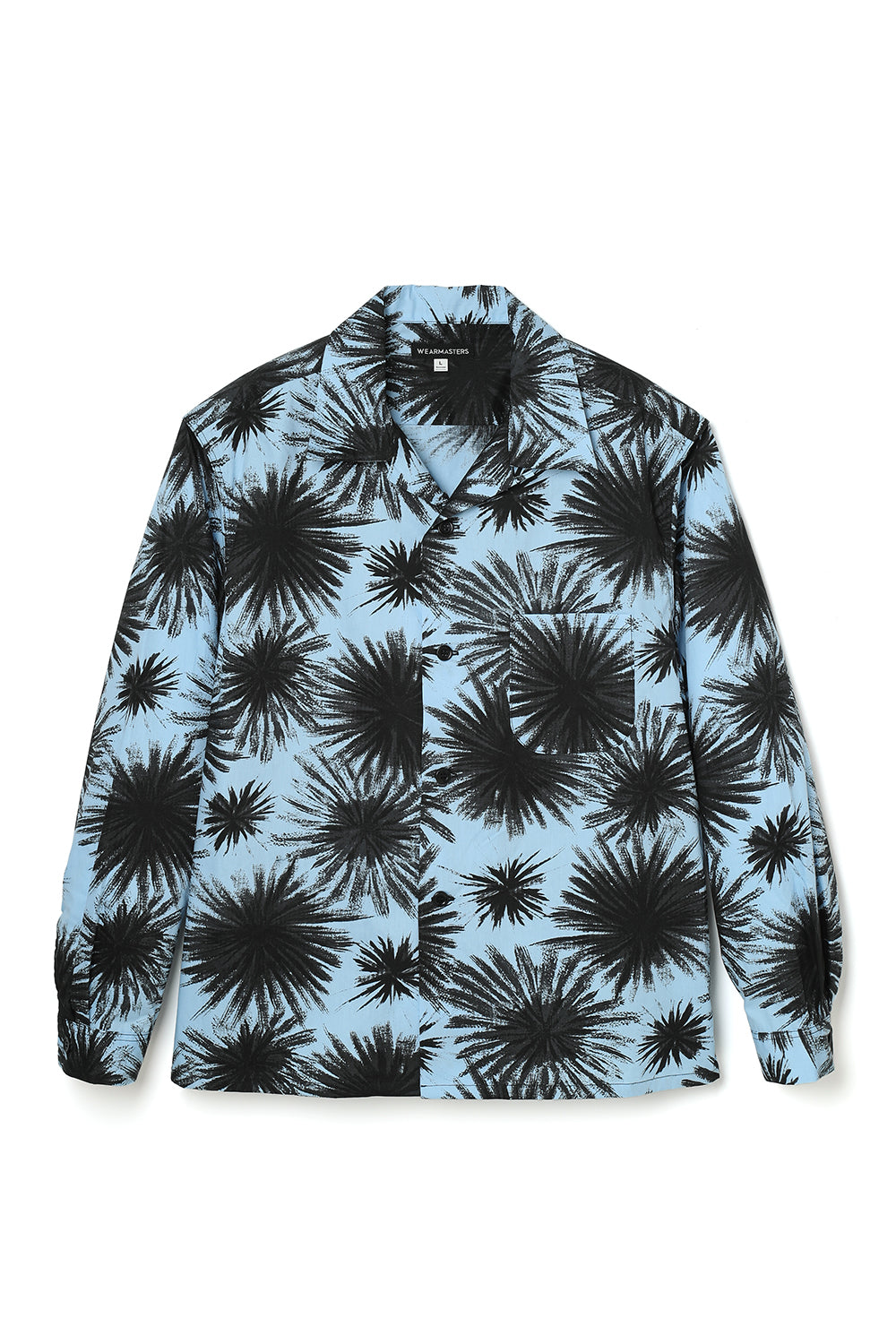 Lot.882 Black Fireworks Cotton Shirt L/S -Sax-