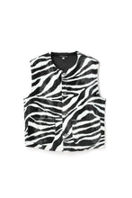 画像をギャラリービューアに読み込む, Animal Print Vest Zebra
