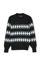 画像をギャラリービューアに読み込む, Stardust Diamond Wool Sweater Black×Sax

