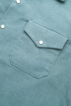 画像をギャラリービューアに読み込む, Corduroy Western Shirt Turquoise
