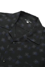 画像をギャラリービューアに読み込む, Box Pattern Rayon Shirt Black
