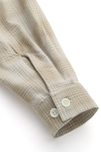 画像をギャラリービューアに読み込む, Checked Nep Twill Shirt Beige
