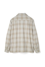 画像をギャラリービューアに読み込む, Checked Nep Twill Shirt Beige

