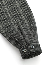 画像をギャラリービューアに読み込む, Panama Check Band Collar Shirt -Black-
