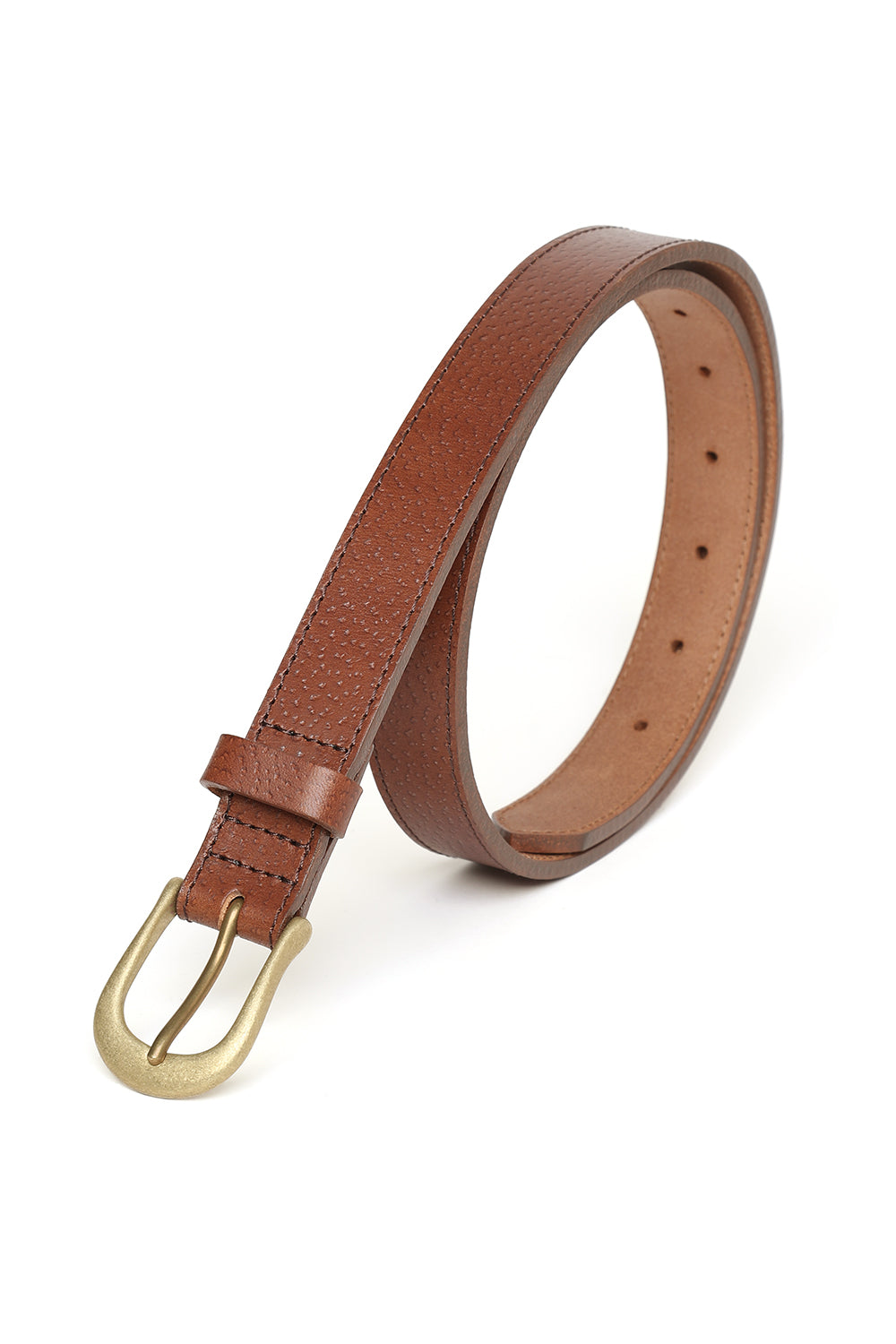 Lot.984 Gal Emboss Trousers Belt - Brown -