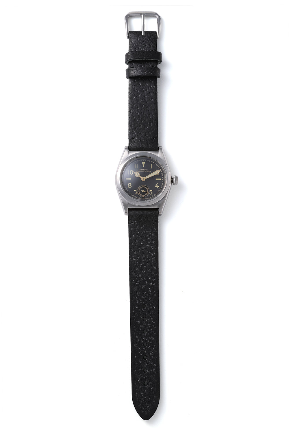 Lot.985 Gal Emboss Strap Wristwatch ”ROUNDBUCK” -Black-