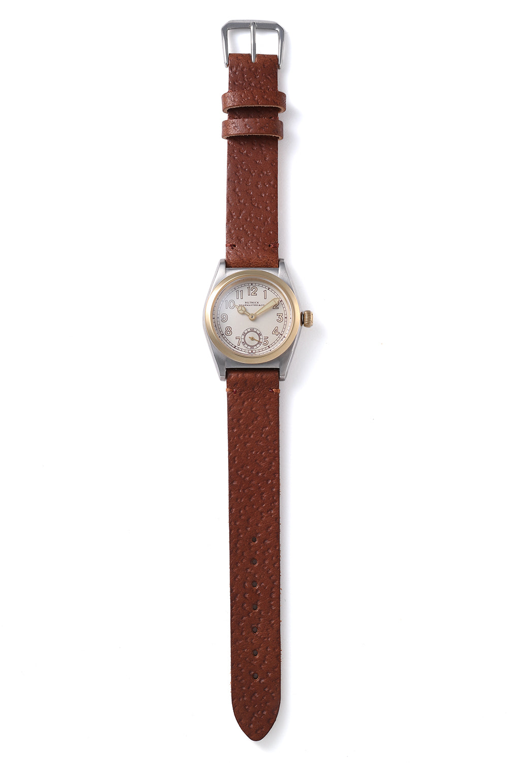 Lot.985 Gal Emboss Strap Wristwatch ”ROUNDBUCK” -Gold-