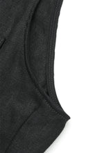 画像をギャラリービューアに読み込む, A20041 Classical Linen Vest -Black-
