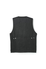 画像をギャラリービューアに読み込む, A20041 Classical Linen Vest -Black-
