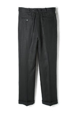 画像をギャラリービューアに読み込む, A20042 Classical Linen Trousers -Black-
