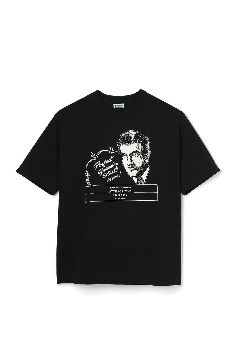 AM0008 Attractions Pomade Tee -Black-