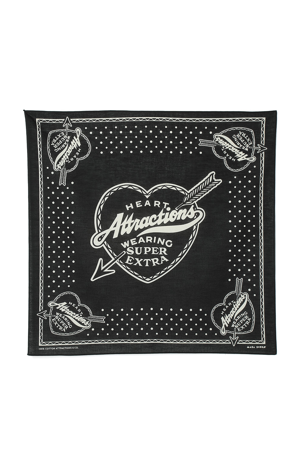 AM0010 Heart Attractions Bandana -Black- – ATTRACTIONS