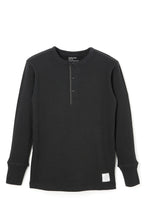 画像をギャラリービューアに読み込む, Lot.679 Henley Neck Thermal -Black-
