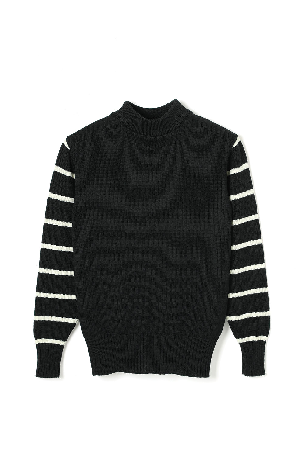 Lot.724 High Neck Sweater -Black/White-