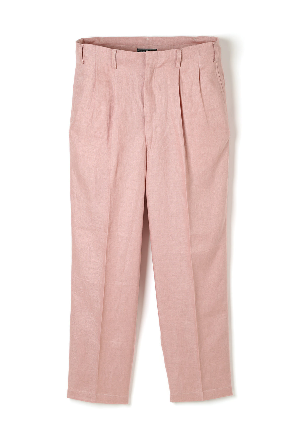 Lot.779 Double Pleats Linen Trousers -Pink-